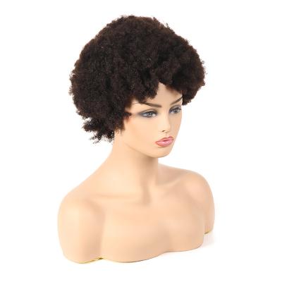 China Pre Plucked Curly Afro Yaki South Africa Real Hair Lace Closure Wig For Black Women for sale