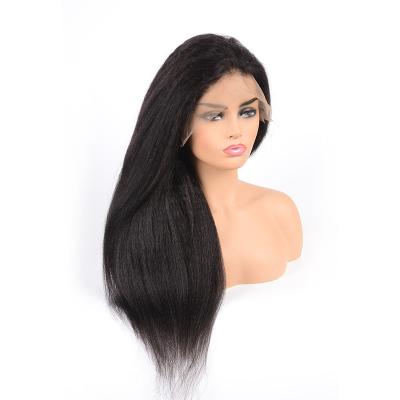 China 2years Virgin Durable Unprocessed Cuticle Aligned Human Hair Color 13X6 Human Hair Wigs Brazilian Straight Natural Swiss Curly Hair Lace Front Wigs for sale