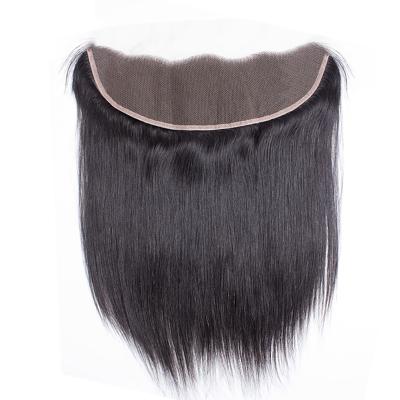 China Silky Straight Wave One Doner Brazilian Cuticle Aligned Straight Hair 13X4 Ear To Ear Pre Plucked Lace Headband for sale