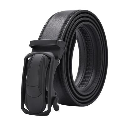 China Comfortable Leather Men Belt Waist Quality Men's Genuine Leather Belt Business Leisure Fashion Ratchet Genuine Leather Dress Belt for sale