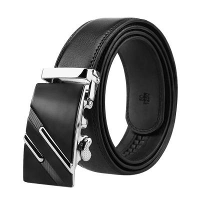 China Comfortable Leather Men's Belt New Fashion High Quality Men's Alloy Metal Buckle Belt Business Automatic Adjustable Belt for sale