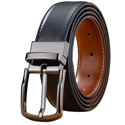 China Fashion.Casual.Business 2021 New Wholesale Men's Dress Belt Leather Reversible Turned Pin Buckle for sale