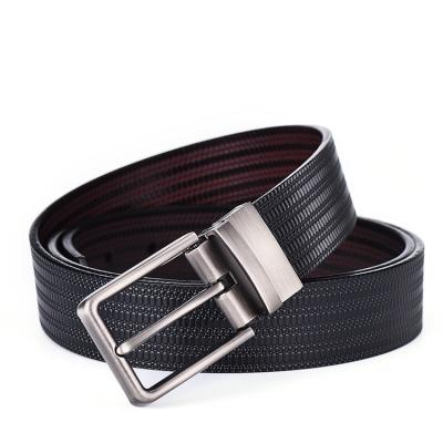 China Fashion.Casual.Business Men's Golf Dress One Pin Buckle Belt For Mens Reversible Leather Casual Belt Reverse For Two Sides for sale