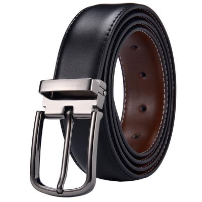 China New Fashion.Casual.Business Custom Style Wholesale Custom Men's Logo Pin Buckle Double Side Use Genuine Leather Belt for sale