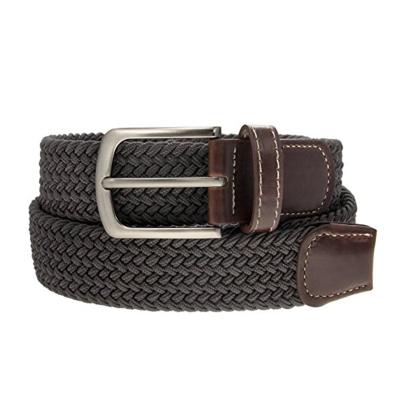 China High Quality Pin Buckle Elastic Stretch Belt Canvas Color Mix Braided Belt Customized Webbing Braided for sale