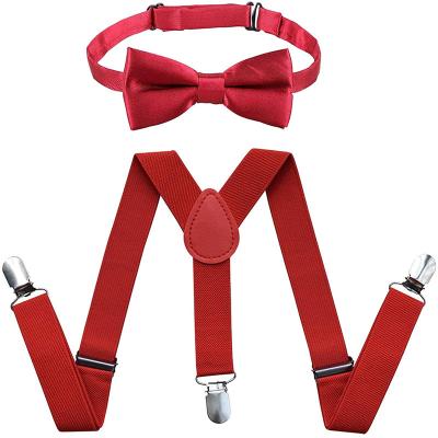 China Kids Braces Suspenders Kids Bowtie Suit Adjustable Suspender with Bow Tie for Boys and Girls for sale