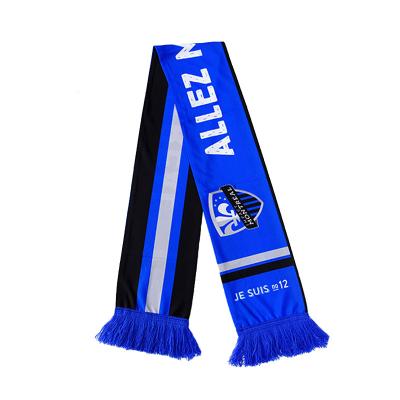 China Free Sample High Quality Wholesale Customized Slogan Logo Towel Football Fan Cheers Hot Sale Soft Comfortable Oversized Scarf for sale