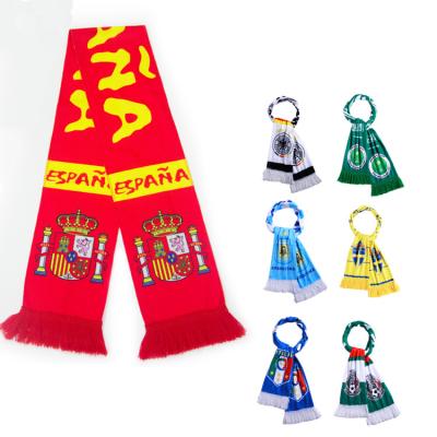 China Free Sample 2020 High Quality Hot Selling Custom Made Flannel Print or Jacquard Design with Tassels Football Club Fan Scarf for sale