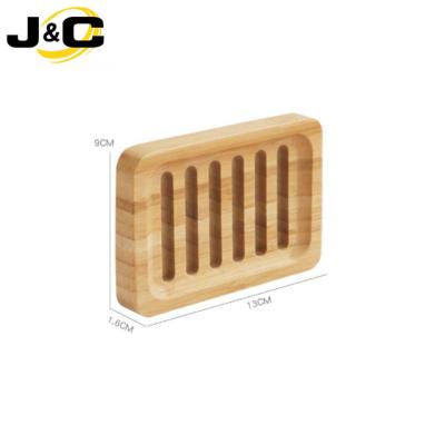 China Sustainable Eco-Friendly Bamboo Box For Soap Rack Household Use Bathroom Storage Dish Soap Container for sale