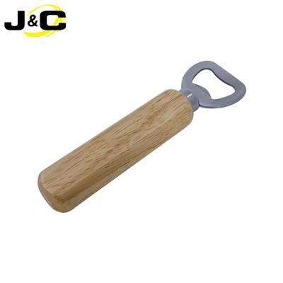 China Sustainable Eco - Friendly Wooden Material Bottle Opener With Laser Logo For Beer for sale