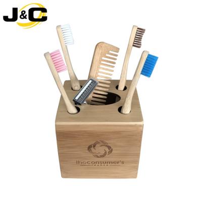 China Biodegradable Biodegradable Square Toothbrush Bamboo Holder for Bamboo Toothbrushes for sale