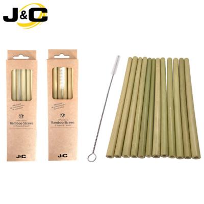 China Sustainable 100% Natural Bamboo Straw for Drinking Juice or Sand Ice for Household for sale