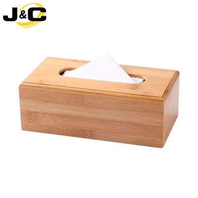 China Modern Design CLASSIC Handmade Rectangle Tissue Box Box Bamboo Facial Tissue Box for sale