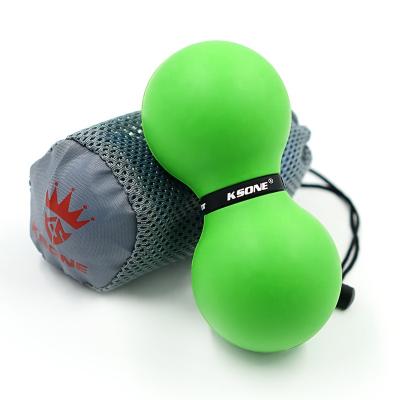 China Pilates Rubber Custom Double Logo Double Peanut Body Massage Ball For Neck Massage Ball for sale