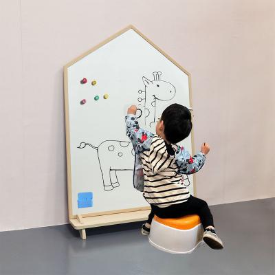 China House whiteboard magnetic hanging wall sticker wall decoration solid wood frame teak white blackboard children graffiti blackboa FZBB-02 for sale