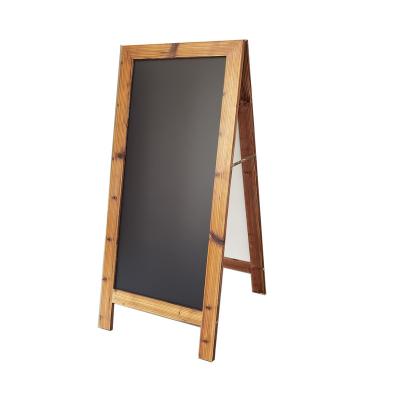 China Type A double sided wooden frame vertical blackboard Magnetic absorptioncafe bar outdoor advertising blackboard graffiti TSZJHB-05 for sale