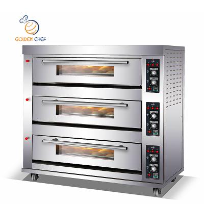 China High Effiency 3 deck 9trays/gas oven/pizza oven/grilling machine for sale