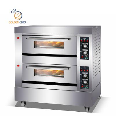 China GAS 2 Deck 6 Commercial Catering Trays / Commercial Pizza Oven / Bakery Equipment for sale