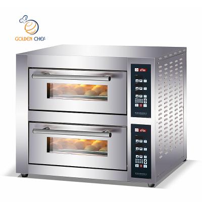 China Commercial Bakery Freestanding Pizza Tray 2 Position 2 Platform 2 Electric Bakery Stainless Steel Oven Baking Price for sale