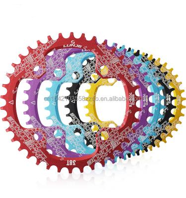 China Wholeasale 104BCD 32T 34T 36T 38T CNC High Strength Aluminum Alloy Round Bike Chain Ring Crank And Sprocket For MTB Road Mountain Bicycle Part for sale