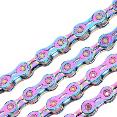 China New Style Mountain Bike Chain Road Bike 10 11 12 Speed ​​Colorful Chain MOBIKE01 Variable 9 Speed ​​Chain for sale