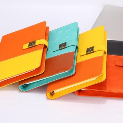 China eco-friendly PU leather diary notebook with pen smart notebook powerbank planner notebook with powerbank and usb for sale