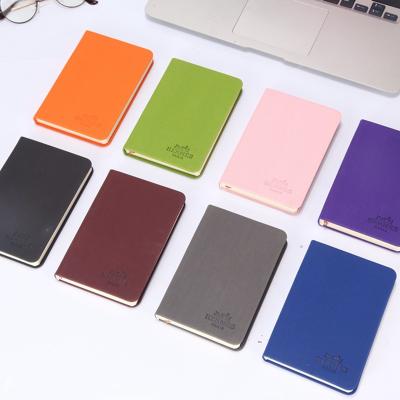 China High Quality Eco-Friendly Custom Printed PU Leather A5 Custom Hardcover Dotted Line Notebook With Logo for sale