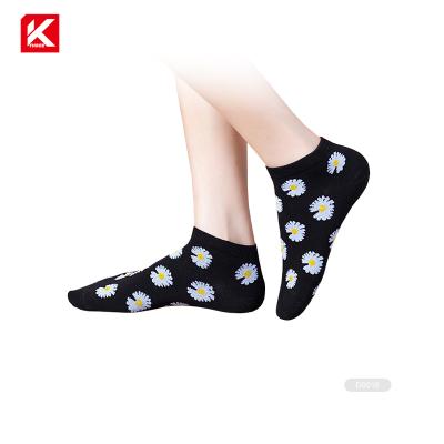 China KT3- D040 Fashion Sweat-absorbent floral women's ankle socks fashion fashion women's ankle socks for sale