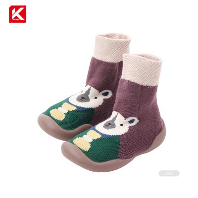 China KT3- I079 Antibacterial Baby Socks With Sole Rubber Baby Socks With Soles Kids Socks Rubber Shoes for sale