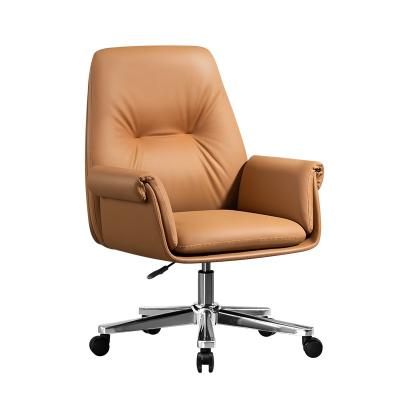 China Genuine Leather Director Chair With Sliding Adjustable Function Swivel Executive Office Luxury High Back Swivel Chair for sale