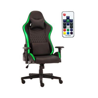 China High Quality Cheap Racing Chair Computer Desk RGB Light Chair PC Sillas Gamer Gaming Rotating Chair With Footrest for sale