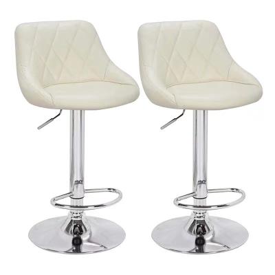 China High Quality Modern Yellow Modern Swivel Back Height Adjustable Bar Stools Bar Chairs for sale