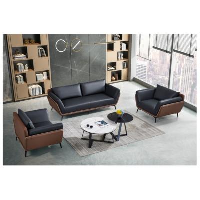 China Other Design Modern Simple Soft Black PU Sofa Black Sectional Sofa Set Leather 3 Piece Sofa Set Conference Waiting Living for sale