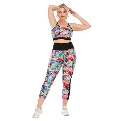 China Wholesale Manufacturer Antibacterial Women Sports Yoga Suits Custom Made High Waist Gym Fitness Ladies Leggings Plus Size Fitness Workout Tracksuit for sale