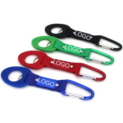 China Colorful Rubber Kettle Water Bottle Buckles Carabiner Logo Customized for sale