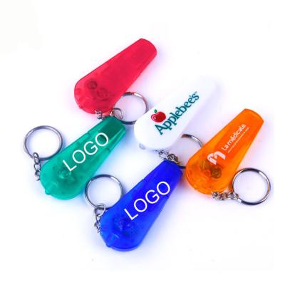 China ABS Colorful Mini LED Light Whistle Keychain Sports Whistle Logo Customized for sale