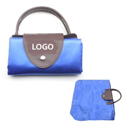 China Folding Shopping Supermarket Leather Bag Logo Customized Promotional Gifts for sale