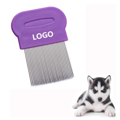 China Colorful Promotional Pet Comb Stainless Steel Comb Cheap Gifts Logo Customized for sale