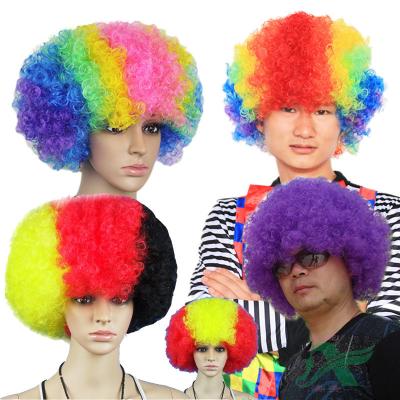 China Football Game Fan Wig 28*28cm Dacron Logo Customized Sports Supplies for sale