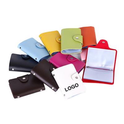 China Colorful PU Bank Card Bags Card Container Business Bags Logo Customized for sale