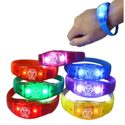 China Colorful Environmental Concert Lighting Bracelet Logo Customized for sale