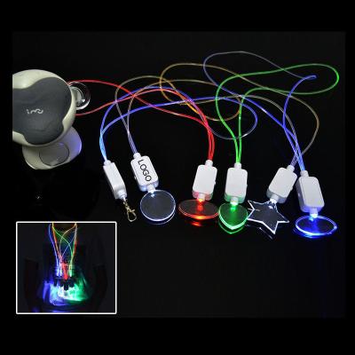 China Colorful Concert LED Voice Controlled Lighting Necklace Logo Customized for sale