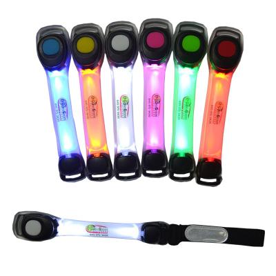 China Colorful LED Arm Band Night Running Safety Band Logo Customized for sale