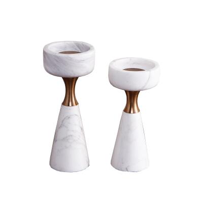 China Elegant Marble Candle Holder Home Decoration Wedding Decoration for sale