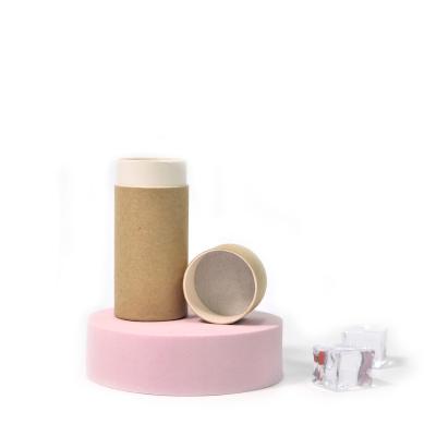 China Biodegradable Biodegradable Packaging Custom Round Paper Tube Eco-Friendly Paperboard Natural Deodorant Lip Balm Stick Tube Container for sale