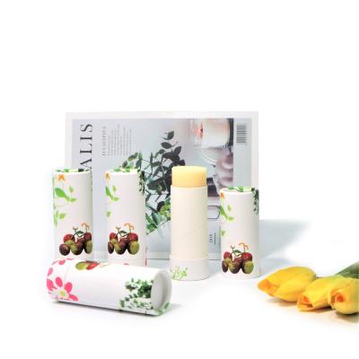 China Biodegradable Eco-Friendly Custom Air Freshener Lift Up Cardboard Cosmetic Tube Fruit Lip Balm Air Freshener Container Paper Packaging for sale