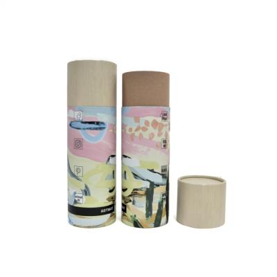 China Recycled Materials Low Price Custom Order Paper Tube For Bottle 30ml Round Cylinder White Cardboard Tube Packaging Box for sale