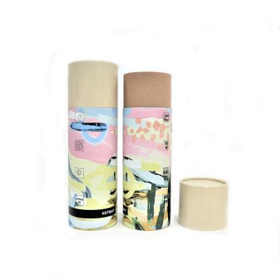 China Biodegradable Customized Printing Organic Cardboard Tube Packaging Custom Loose Herbal Milk Tea Paper Tube Packaging for sale