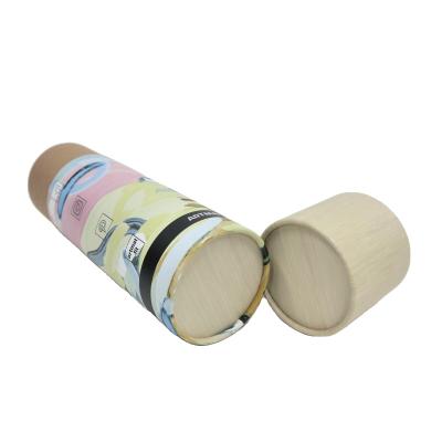 China Biodegradable custom design tube cardboard box food grade eco friendly paper biodegradable packaging for T-shirt packaging for sale