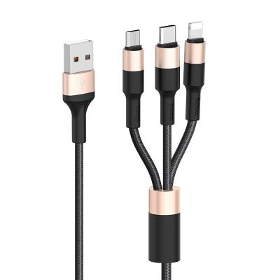 China High Gloss Aluminum Alloy Hoco X26 Edge MP3/MP4 Player 3 In 1 Usb Charger Cable for sale